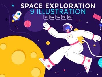 9 Space Exploration Illustration preview picture