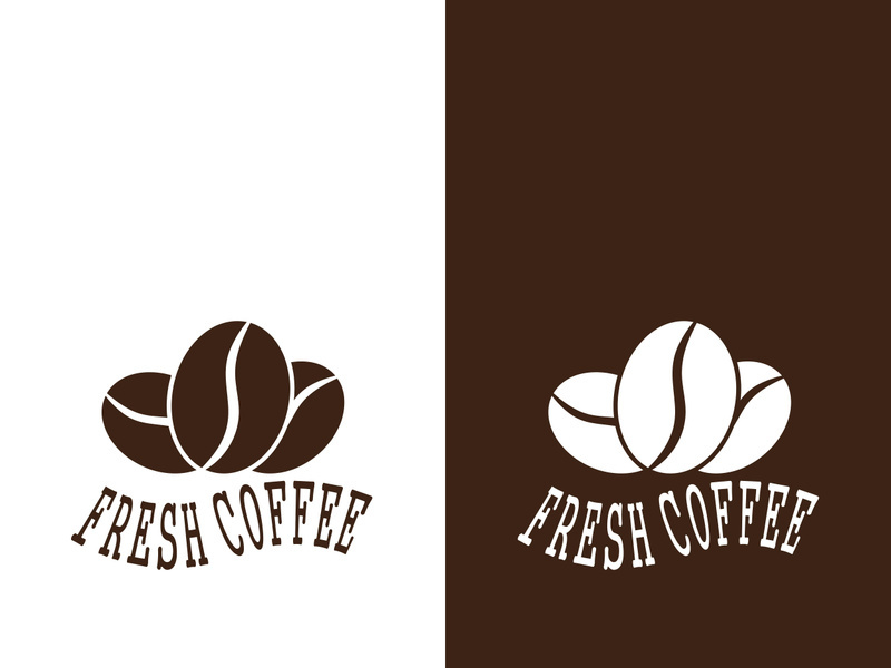 Coffee bean icon vector illustration template
