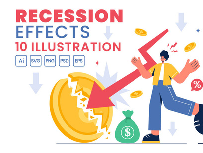 10 Recession Effects Illustration