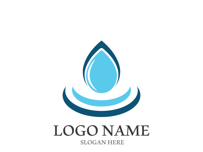 Water drop logo template vector illustration design