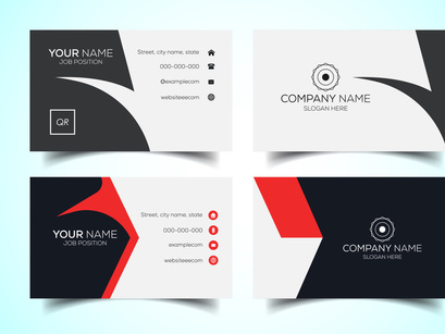 10 Double-sided creative and modern business card template. Vector illustration