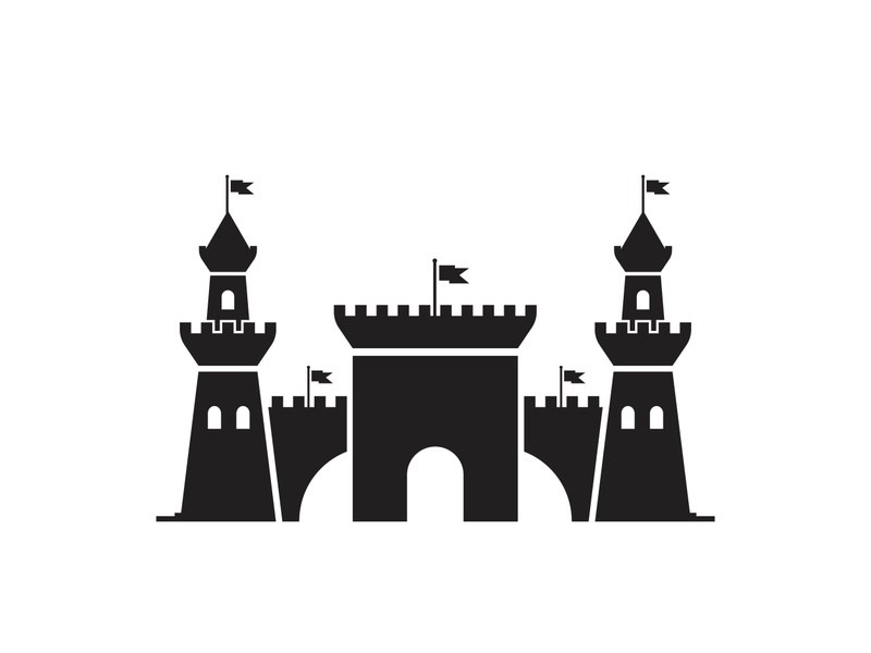 Castle vector illustration icon