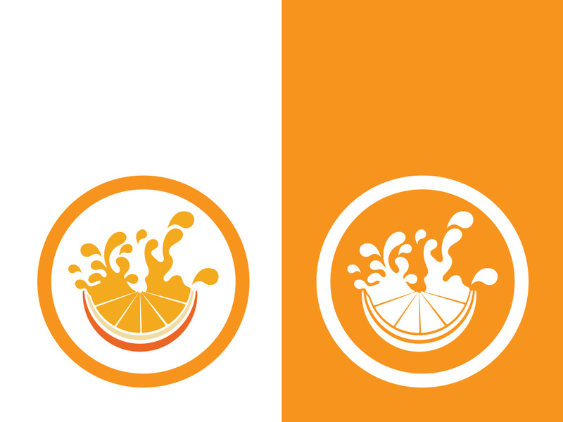 Orange logo design vector icon illustration design