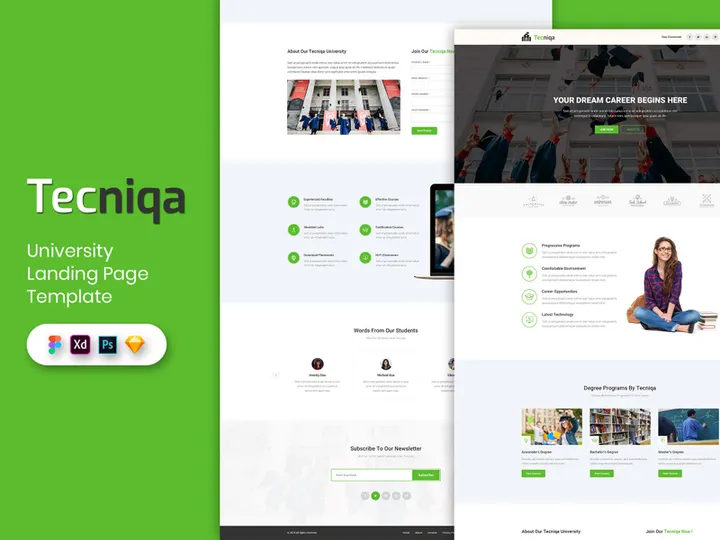 University Landing Page Template