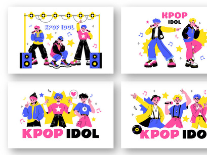 10 K-pop Idol Trend Illustration