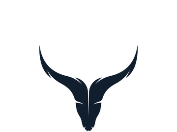 Retro vintage bull head horns logo. preview picture