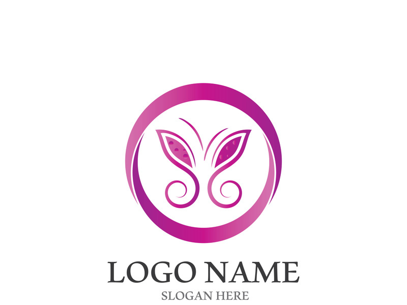 Butterfly logo icon vector design illustration