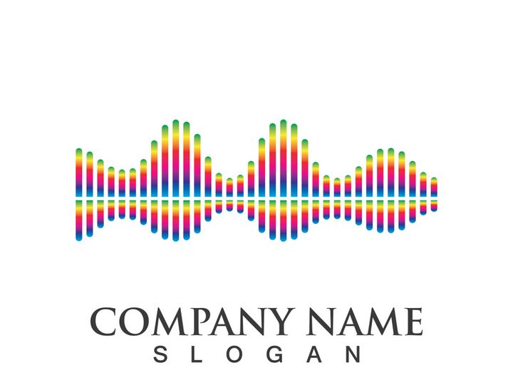 Sound waves vector illustration design template
