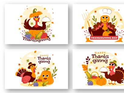 10 Happy Thanksgiving Day Illustration