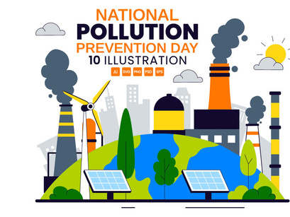 10 National Pollution Prevention Day Illustration