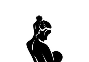 Beauty Lactating Mom Baby logo illustration