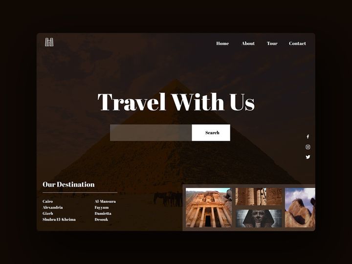 Travel Website And Landingpage Header