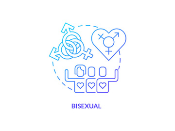 Bisexual blue gradient concept icon preview picture