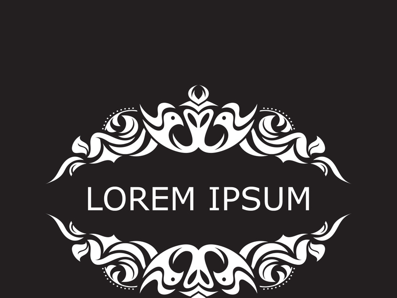 Luxury Logo template flourishes elegant ornament Fashion vector illustration