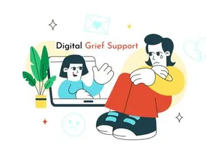 10 Digital Grief Support Illustration