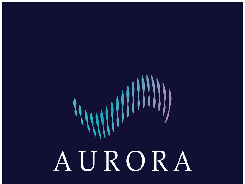 aurora logo design icon illustration vector template