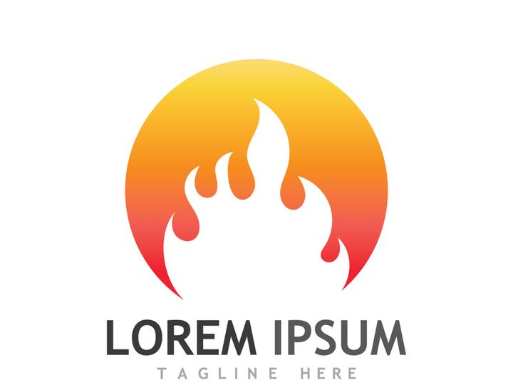 Fireball logo design with modern concept