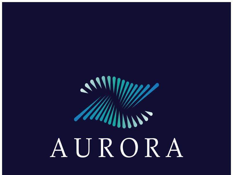 aurora logo design icon illustration vector template