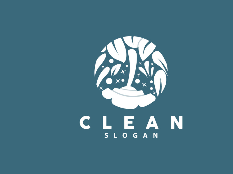 Cleaning Logo, Vector Cleaning Clean Service, Simple Minimalist Design