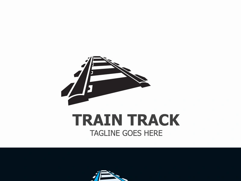 Train Track logo image design railway transportation template icon