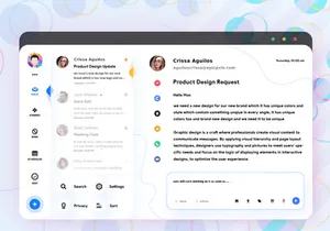 E-mail Client App Design Concept UI Kit [PSD]