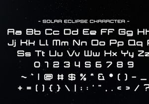 Solar Eclipse Font