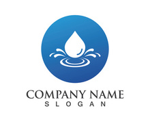 Blue water drop vector logo icon illustration images