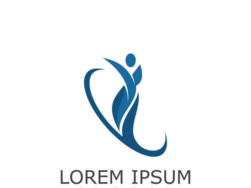 People active abstract logo business and healthy design vector template