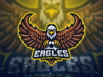 Eagle esport mascot logo design vector preview picture