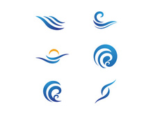 Water wave icon vector