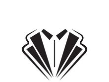Classic tie icon and suit fashion man logo design