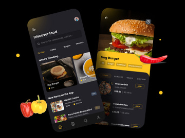 Food Delivery App Dark preview picture