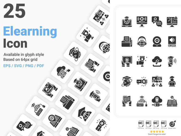 Online Learning Icon Pack