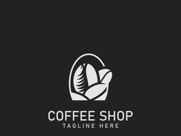 Coffee Shop logo minimalist and simple hipster with cup outline vintage style preview picture