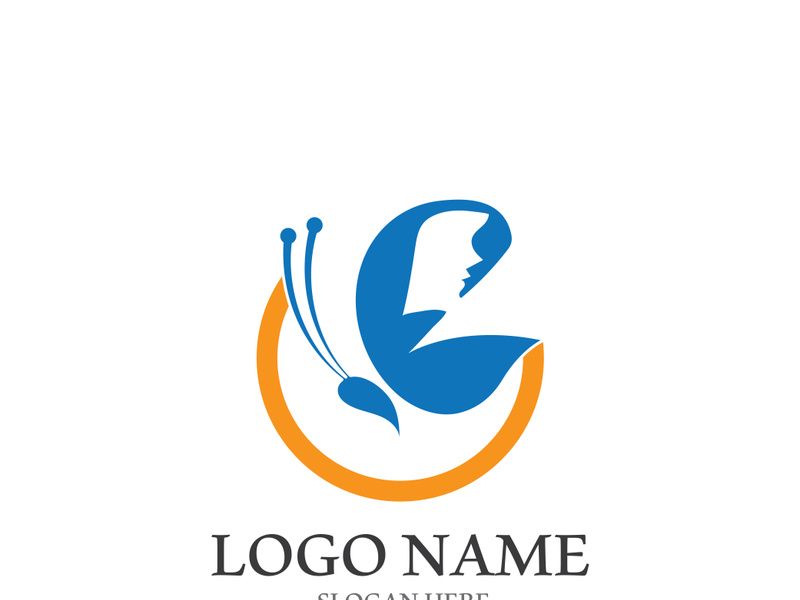 Fresh lavender flower logo vector flat design