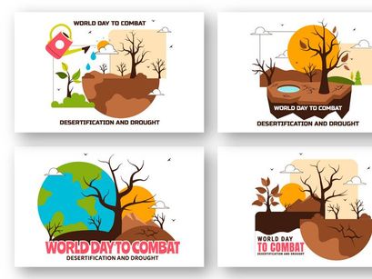 10 Combat Desertification and Drought Illustration