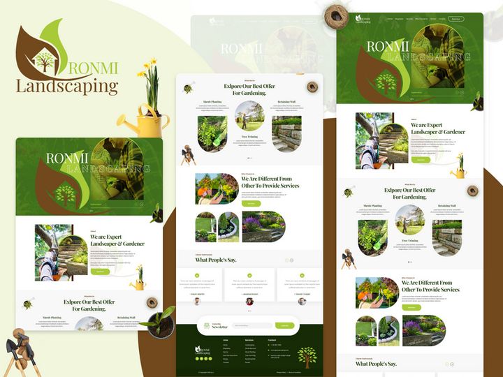 Ronmi Landscaper Template - UI Adobe Photoshop PSD
