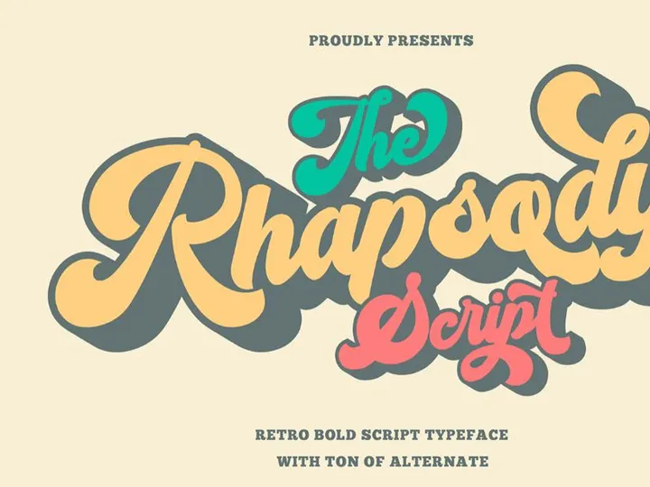 Rhapsody - Free Retro Bold Script Font