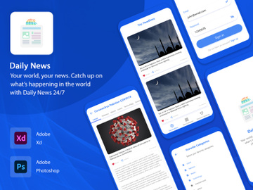 News App UI/UX Design preview picture