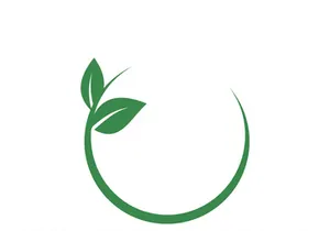 Green leaf logo design vector illustration