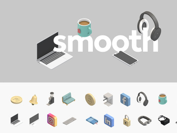 Free Smooth Isometric 3D Icons Collection preview picture