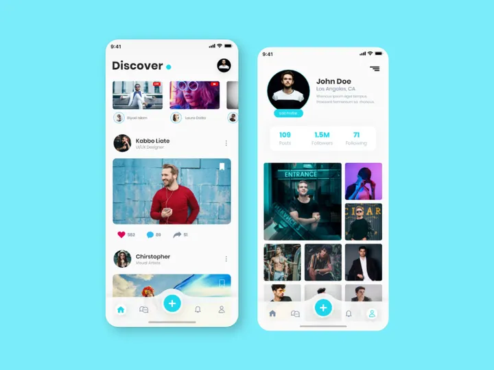 Social Media App UI