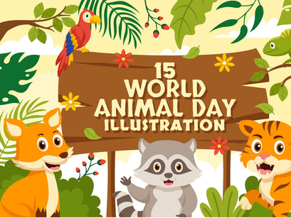 15 World Animal Day Illustration