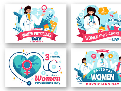 12 National Women Physicians Day Illustration