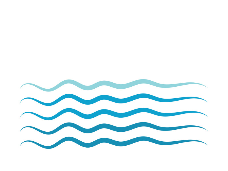 Water wave icon vector illustration design logo