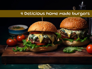 Delicious homemade burger preview picture