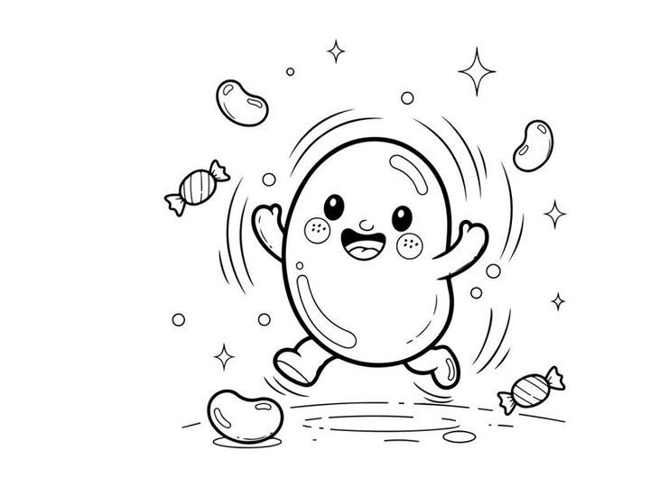 Cute ghost holding candy vector illustration flat design
