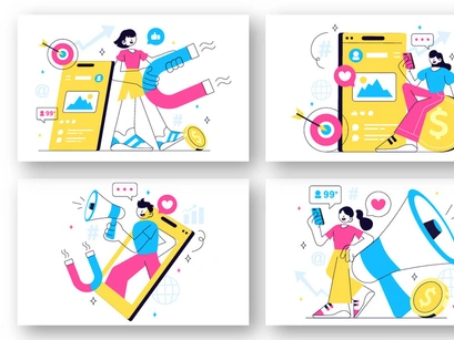 10 Influencer Marketing Illustration