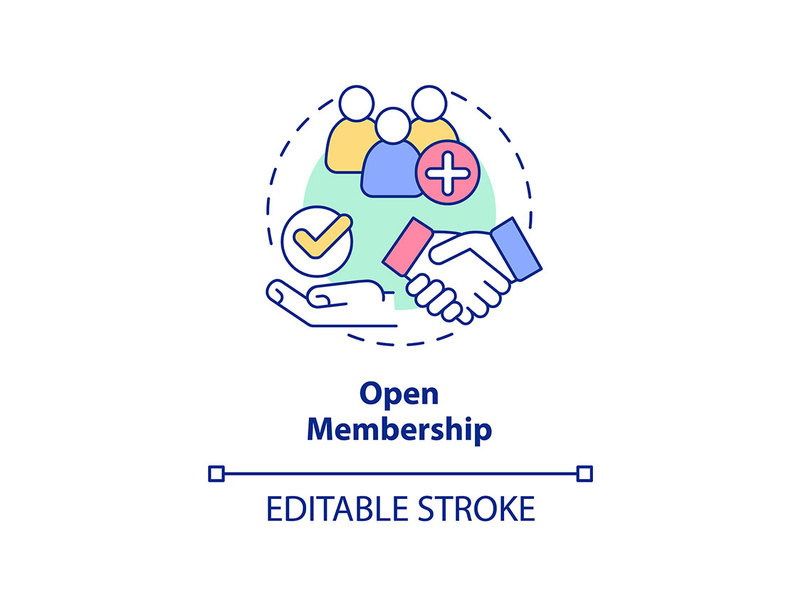 Open membership concept icon