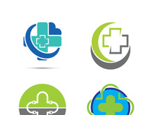 Health medical logo template vector illustration design